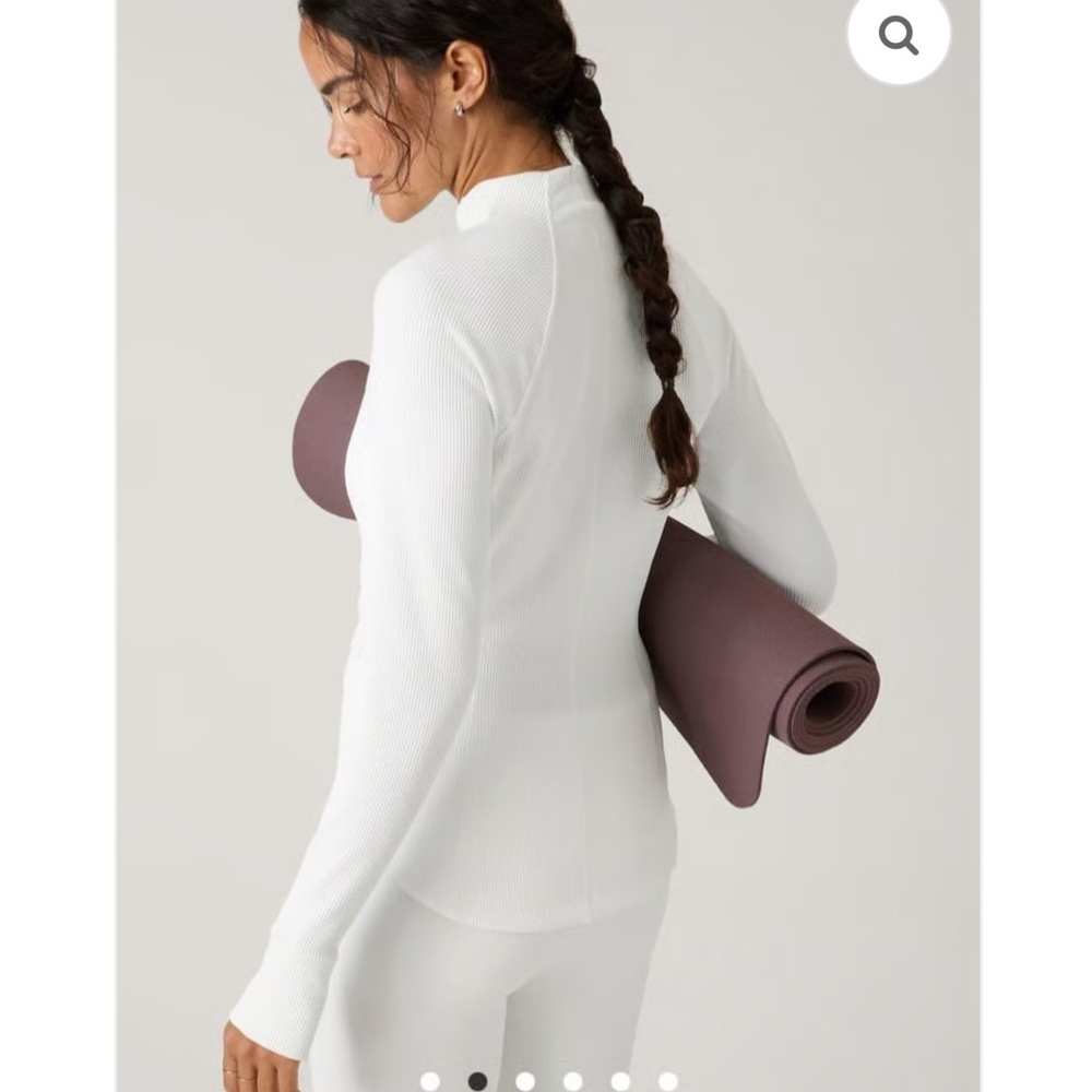 Athleta White Ribbed Jacket - Picture 2 of 16